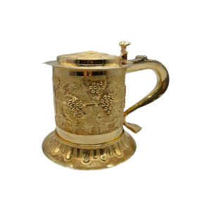 17th century George the 2nd English silver gilt tankard, London, 1657.