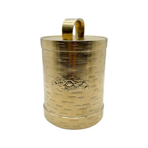 Antique Russian silver gilt trompe l'oeil large honey pot, Moscow 1872.