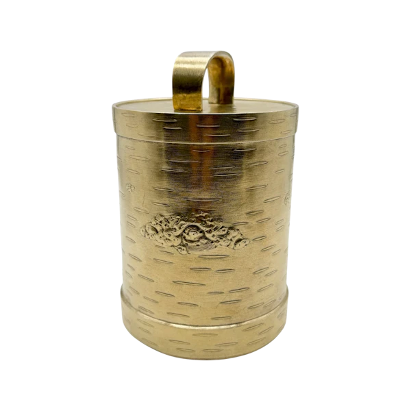 Antique Russian silver gilt trompe l'oeil large honey pot, Moscow 1872. - image 1