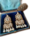 Italian Natural Pearl and High-Carat Gold Pendant Earrings - image 1