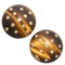 Vintage Tiger's Eye & Diamond 18ct Gold Earrings, c.1970s - image 1