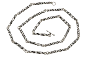 Georg Jensen Rare long sterling silver necklace design 301 Mark Constable Unit 301
