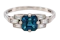 Pretty, Natural Sapphire and Diamond Art Deco Ring Ca 1920-35 - image 6