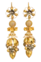 Fine and intricate pair of Italian earrings in two coloured gold ca.1800 - image 1
