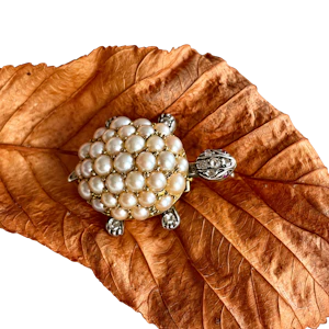 Charming, Victorian Natural Pearl Tortoise ca1880