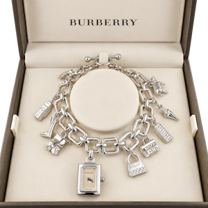 Burberry Charm Bracelet Watch Sterling silver Boxed Mark Constable Unit 301