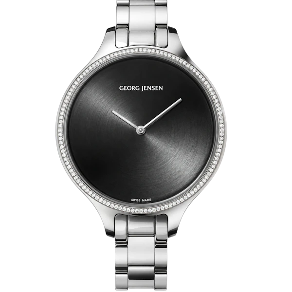 Georg Jensen Steel Concave Diamond Watch No. 316 designed by Nicolas Barth Nussbaumer 0.30ct diamonds Mark Constable Unit 301 - image 1