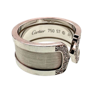 Cartier C2 Diamond Ring in 18k White Gold