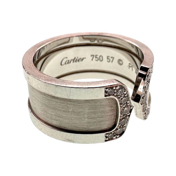Cartier C2 Diamond Ring in 18k White Gold - image 1