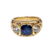 French Art Nouveau Unheated Sapphire & Diamond Ring, circa 1900 - image 1