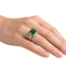 Vintage 1965 Natural Emerald Cocktail Ring in 18k Yellow Gold - image 1