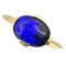 Exceptional Natural Black Opal & Diamond Brooch / Pendant - image 1