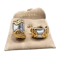 Vintage Bvlgari Parentesi Gold & Steel Earrings, Circa 1980s - image 1