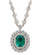 AN ART DECO COLOMBIAN EMERALD AND DIAMOND PENDANT NECKLACE - image 1