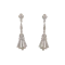 14ct White Gold Diamond Fan Drop Earrings Spectrum Antiques - image 1