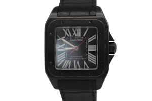 Cartier DLC Coated Santos 100 Carbon 3774 / WSSA0006