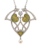 Spectacular Art Nouveau Pendant/brooch with fine Plique a jour work - image 1