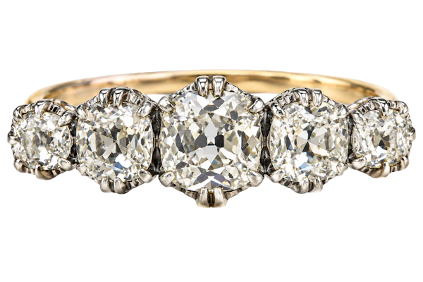 Classic and Timeless Art Deco ‘Five Stone’ Diamond Ring Ca 1920-35 - image 1