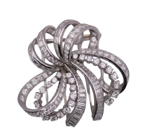 Boucheron Diamond Double Clip Brooch
