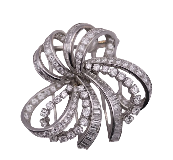 Boucheron Diamond Double Clip Brooch - image 1