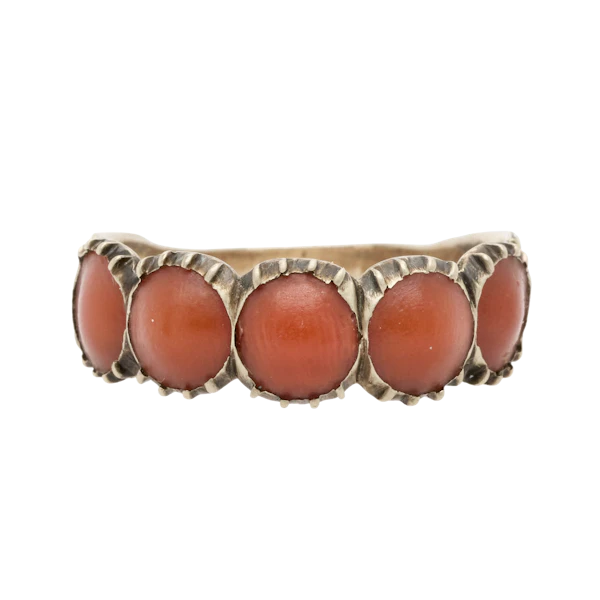 Georgian Coral Ring - image 1