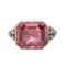 Georgian Spinel Basket Ring - image 1