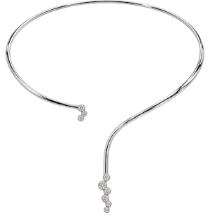 Georg Jensen 18ct White gold Cascade Diamond Neck ring design number 1504 Mark Constable Unit 301