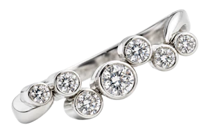 Georg Jensen Diamond Ring Cascade 18ct white gold. Mark Constable Unit 310
