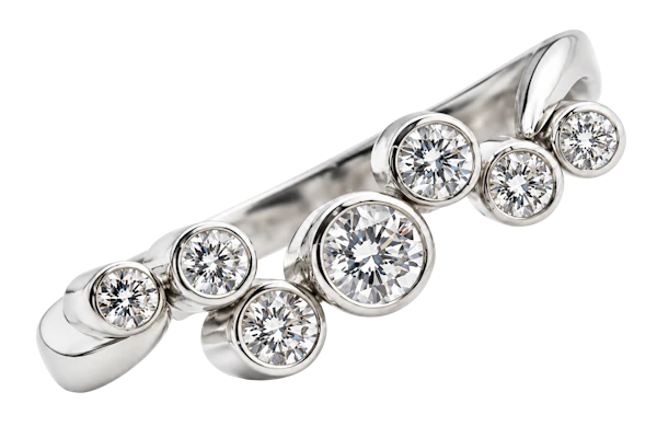 Georg Jensen Diamond Ring Cascade 18ct white gold. Mark Constable Unit 310 - image 1