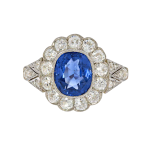Ceylon Sapphire Cluster Ring - Charlotte Sayers