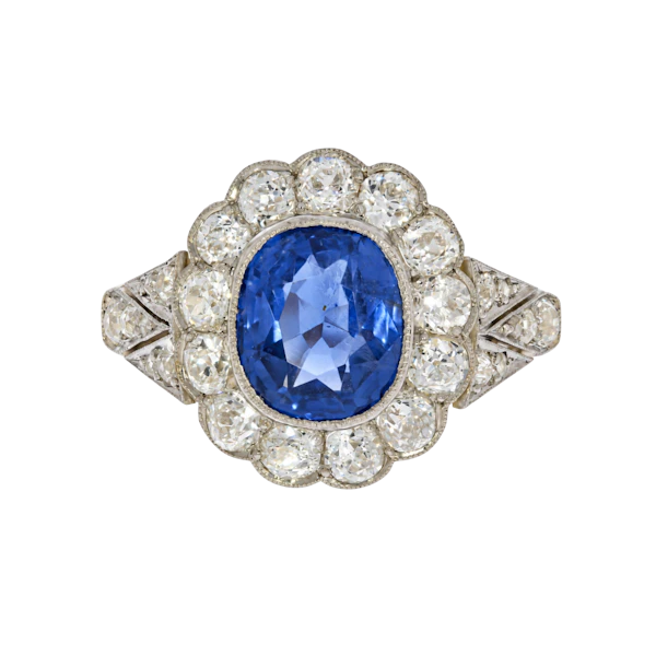Ceylon Sapphire Cluster Ring - Charlotte Sayers - image 1
