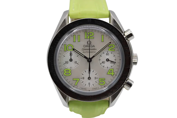 Omega Speedmaster Reduced 3834.72.35 – Mother of Pearl Dial – New Green Strap – Automatic - image 1