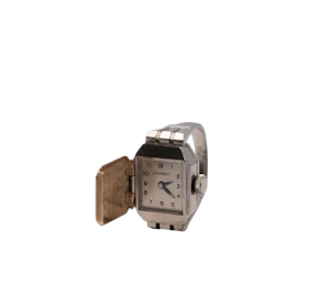 Asprey Vintage Ring Watch in Stainless Steel, Manual Winding, Circa 1940s