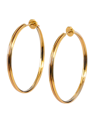 Cartier Trinity Large Hoop Earrings – 18ct Three-Colour Gold Mark Constable Unit 301