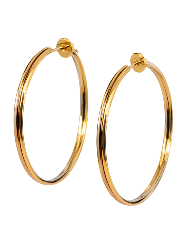 Cartier Trinity Large Hoop Earrings – 18ct Three-Colour Gold Mark Constable Unit 301 - image 1