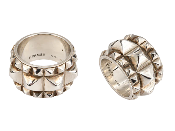 Hermès Espionne GM Grand Modèle Sterling Silver Statement Ring Mark Constable Unit 301 - image 1