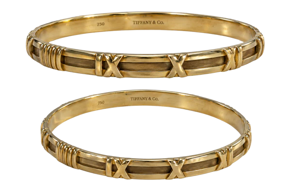 Tiffany & Co. Atlas 18ct Yellow Gold Bangle Mark Constable Unit 301 - image 1