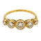 Old cut diamond 5 stone ring, 18 carat yellow gold - image 1