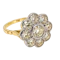 Diamond daisy cluster ring, 18 carat yellow gold - image 1