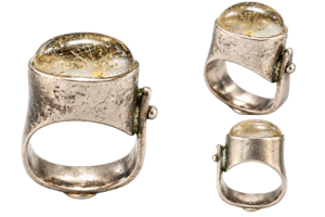 Rare Vivianna Torun Silver & Rutilated Quartz Ring – Biot, France 1950s Mark Constable Unit 301