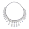 Antique French Silver-Upon-Gold Pear Cut and Old Cut Diamond Fringe Drop Tiara Necklace, Circa 1860 - image 1