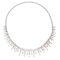 Antique French Old Cut Diamond and Silver-Upon-Gold Fringe Necklace, Circa 1880 - image 1