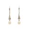 Paste Pearl Silver Drop Earrings - Charlotte Sayers - image 1