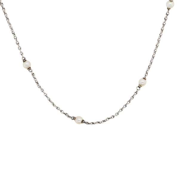 Natural Pearl Platinum Chain - Charlotte Sayers - image 1