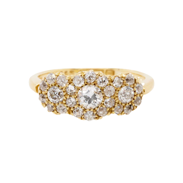 Diamond Three Cluster Ring - Charlotte Sayers - image 1