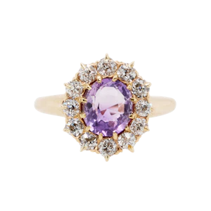 Amethyst Diamond Cluster Ring - Charlotte Sayers