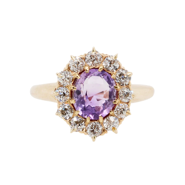 Amethyst Diamond Cluster Ring - Charlotte Sayers - image 1