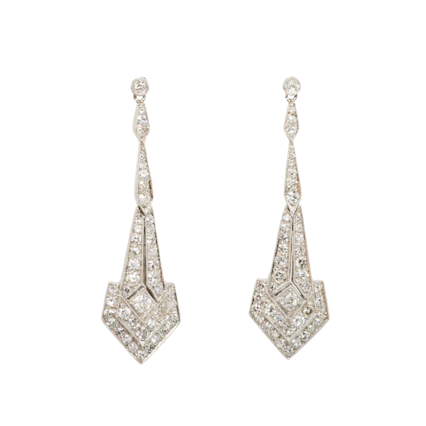 Vintage Diamond Drop Earrings - Charlotte Sayers - image 1