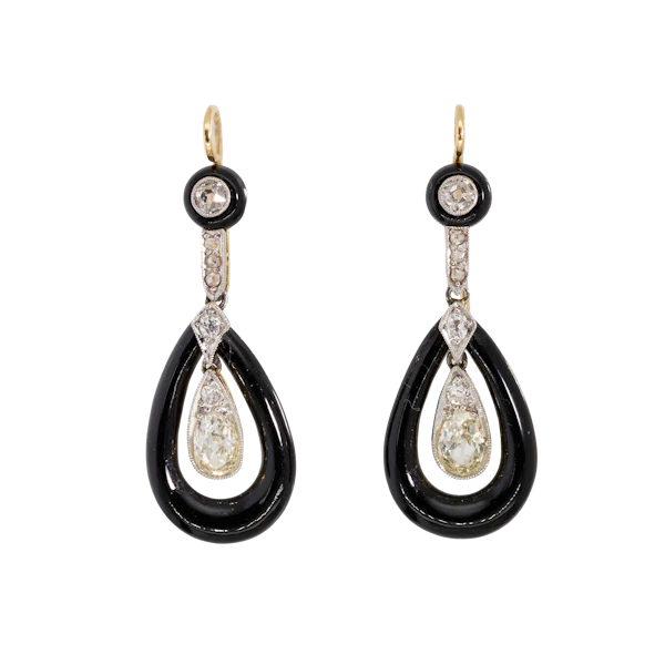 Onyx Diamond Earrings - Charlotte Sayers - image 1