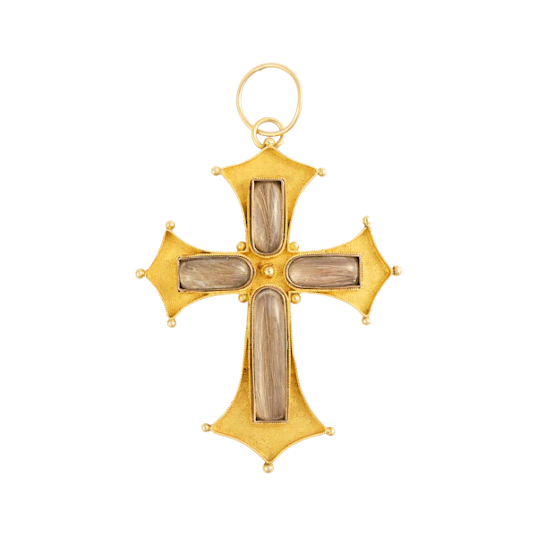 Victorian Gothic Cross Pendant - Charlotte Sayers - image 1